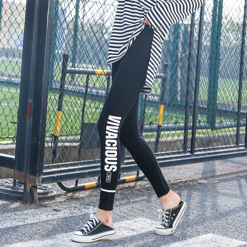 2022 Spring And Autumn New Korean Version Of Nine-Point Pants Thin Tight Super Elastic Leggings Women Wear Cotton Leggings details Picture