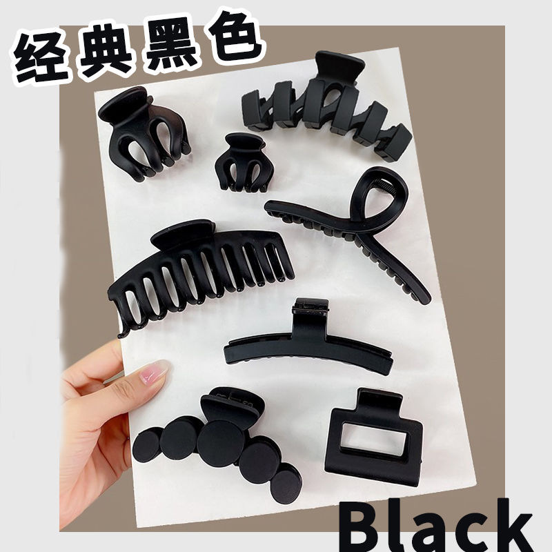 跨境克莱因蓝色系鲨鱼夹女高级感气质大号抓夹后脑勺发夹饰品批发详情8