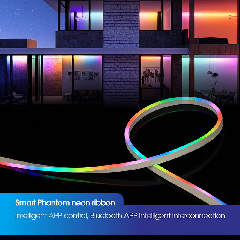 The popular cross-border e-commerce smart neon light strip set with USB port, mobile APP and music voice control function