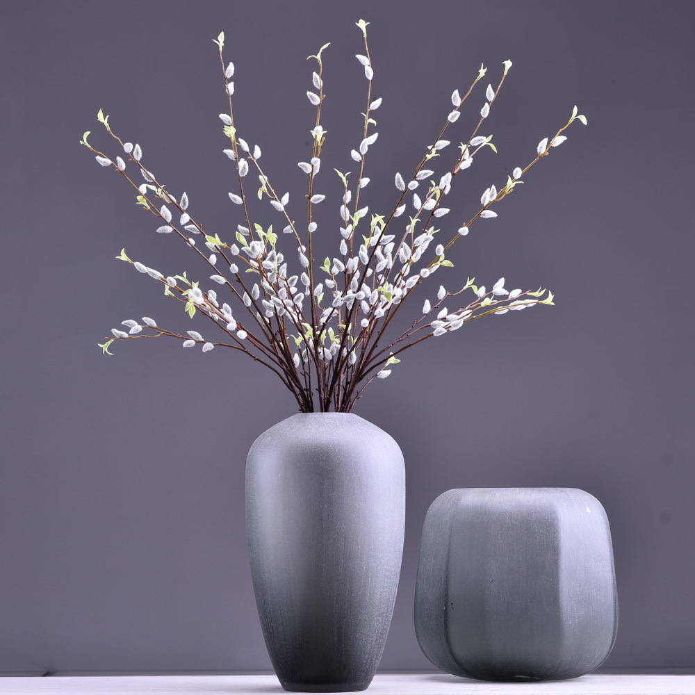Seto oriental industria de flores spot al por mayor flores de alto grado al por mayor simulación de decoración de sala de estar flores falsas accesorios fotográficos arreglos de boda accesorios de flores simulación sauce de plata Specification image
