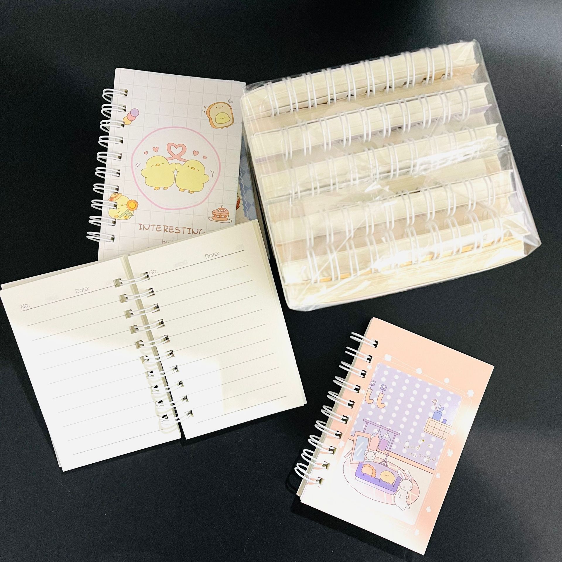 【 Zone 3-8 】 Coil Notebook 10/ pack 680 per piece Cartoon thickened coil notebook wholesale student study supplies Portable stationery small notebook notebook wholesale 1 yuan Specification image