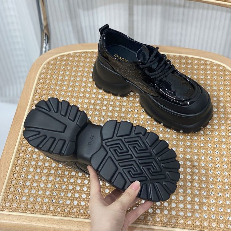【 Ushilai 】 British-style French thick-soled single shoes for women's 2023 autumn new fashion and versatile Marie Jane shoes Specification image