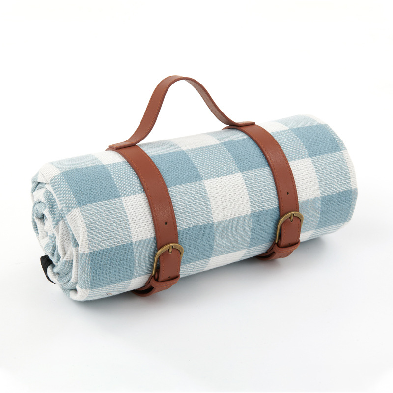 Off-the-shelf thickened leather strap picnic mat Outdoor picnic camping waterproof mat picnic cloth camping beach mat Item Picture