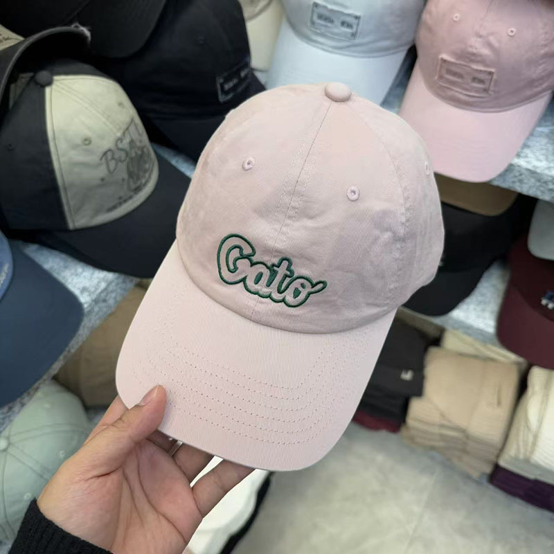 Korean sweet and cute embroidered letter youthful baseball cap for women, new Spring 2025 fashionable and face-enhancing small baseball cap