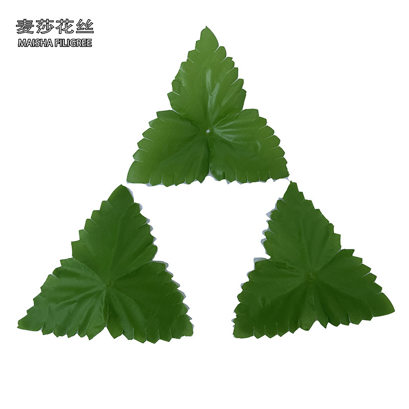 仿真花百搭叶子丝印叶子花托三角叶装饰配件仿生花卉详情12