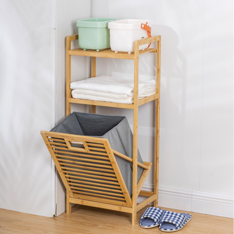 Dirty clothes storage basket, bathroom bamboo cloth dirty clothes basket, folding dirty clothes basket, household clothes storage basket details Picture