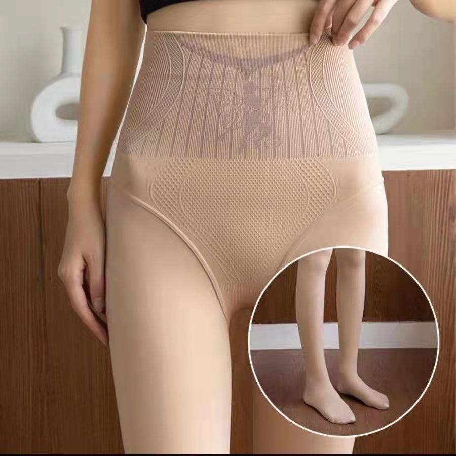 New Flower Fairy high-waisted, belt-slimming, hip-lifting mask, water light socks, leg-slimming wonder, natural nude one-piece pants, water light pants Application Scenario