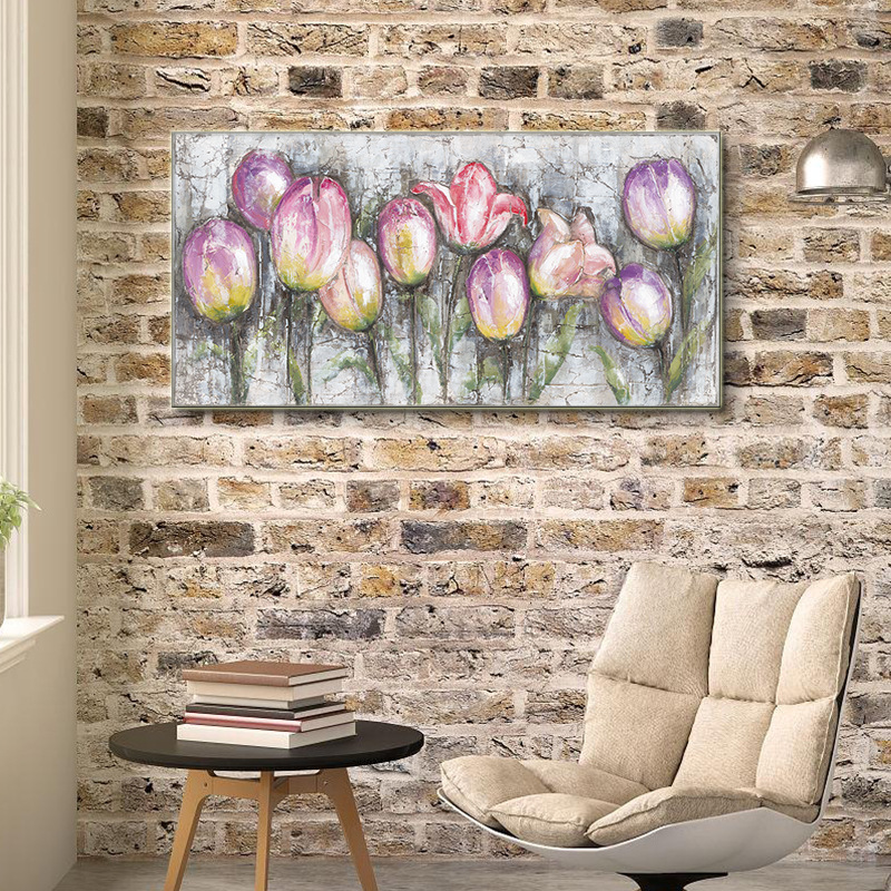 Nordic living room sofa decoration painting, simple and light luxury background painting, modern art oil painting, entrance wall hanging painting Application Scenario