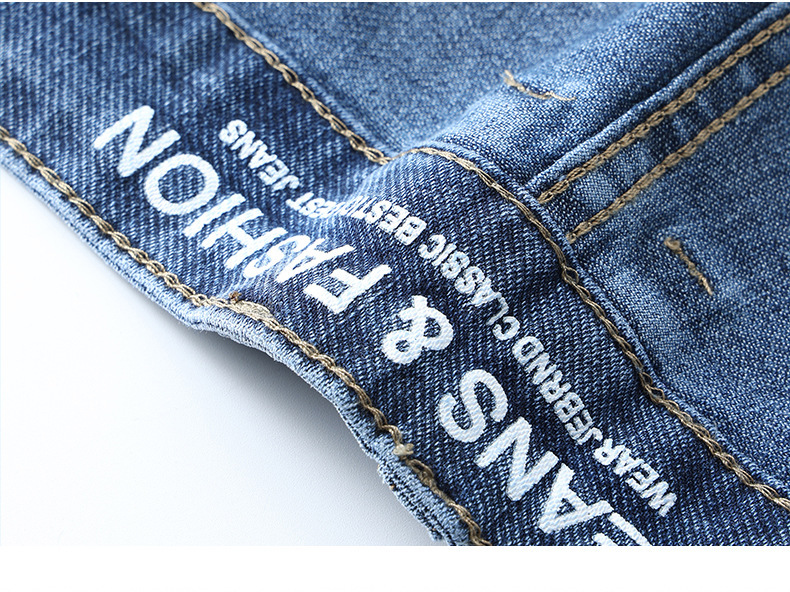 Factory direct sales of 2026 new summer thin high-end jeans for men, straight-leg loose stretch large-sized casual pants pic 17