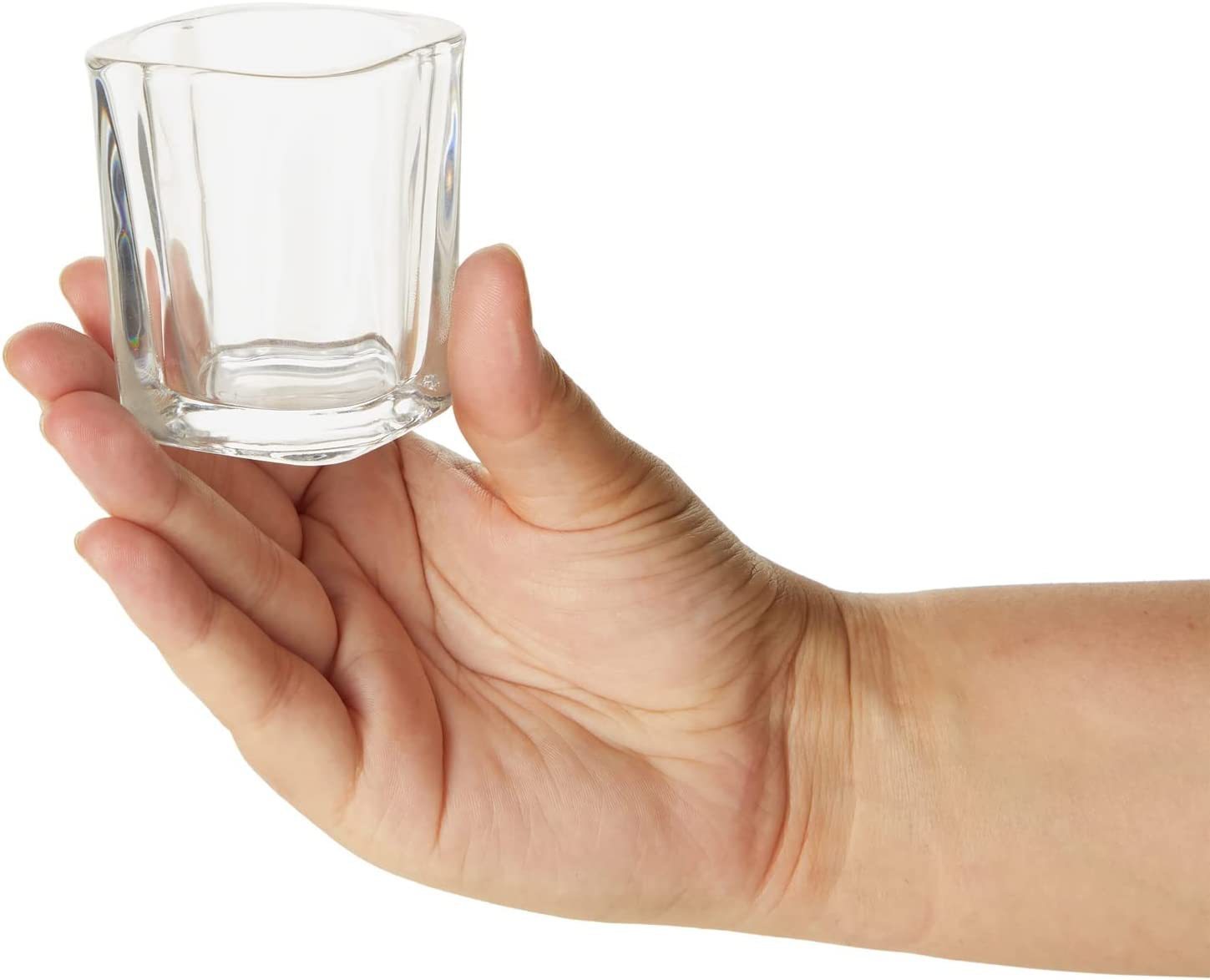 Square thickened glass whisky and vodka spirits glass details Picture