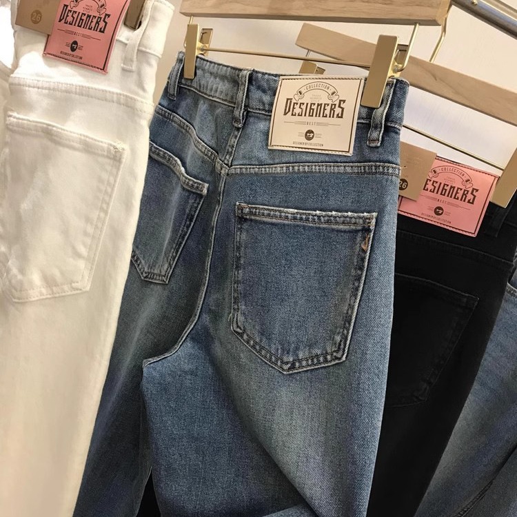 2024 Early Spring New ~ High Waist Loose Straight Tube Skinny Jeans Women