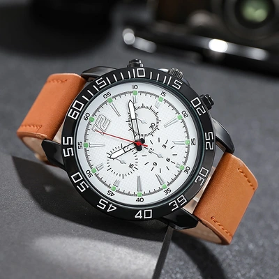 Watch large dial cross-border new luminous watch men's watch men's outdoor multifunctional men's quartz watch manufacturers wholesale thumbnail