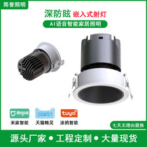 Small hill spot light embedded anti-glare wall wash spot light cob family living room ceiling light no main light lighting
