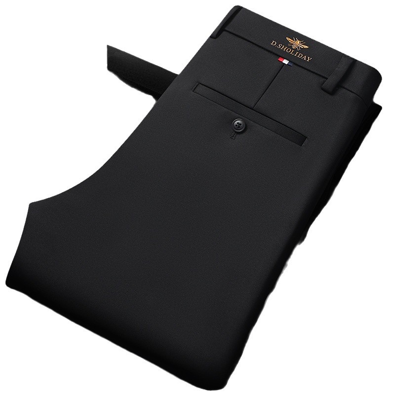 Autumn new high-end casual men's trousers, loose straight-leg men's trousers, elastic, versatile and simple men's trousers Item Picture