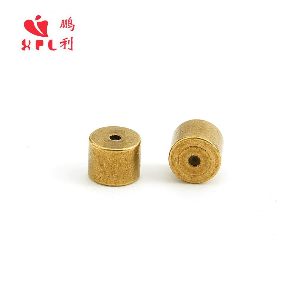 Cylindrical ear studs, ear plugs, pure brass, high-quality earrings, back stoppers can be engraved with characters and logos, accessories for lathes Specification image