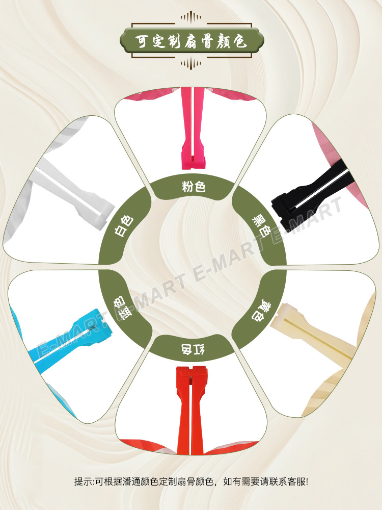 扇子折疊古风木柄团扇批发广告扇各种图案礼品婚礼圆扇女生表演扇详情8