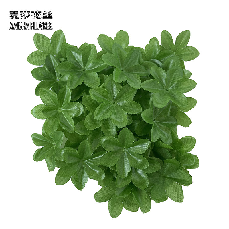 工厂厂家跨境植物绿色树叶花叶花片称斤绢花银色圣诞树叶片仿真花详情14