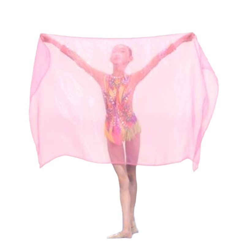 体操纱巾涤纶艺术体操训练比赛专用纱巾多色多尺寸彩带竞技