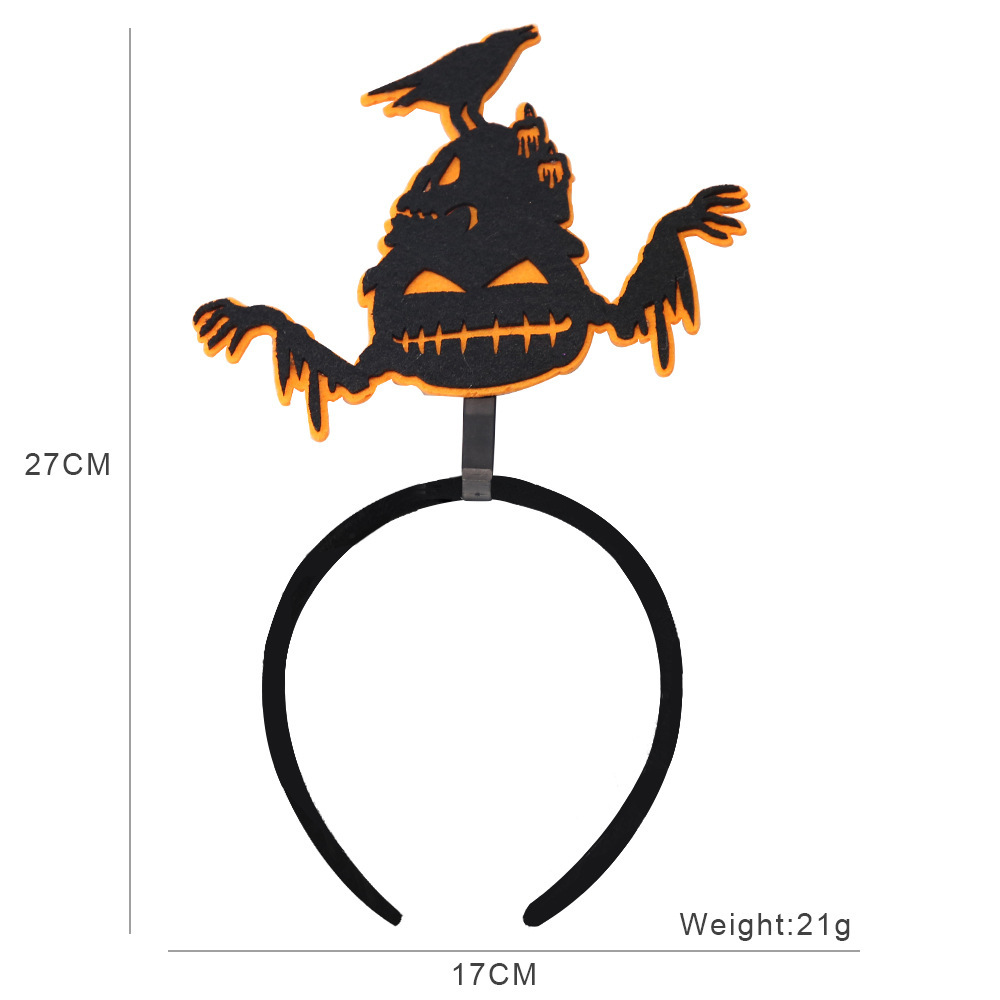 New Amazon Halloween headband, Ghost Festival party decoration pumpkin bat headband, Halloween decorations Specification image
