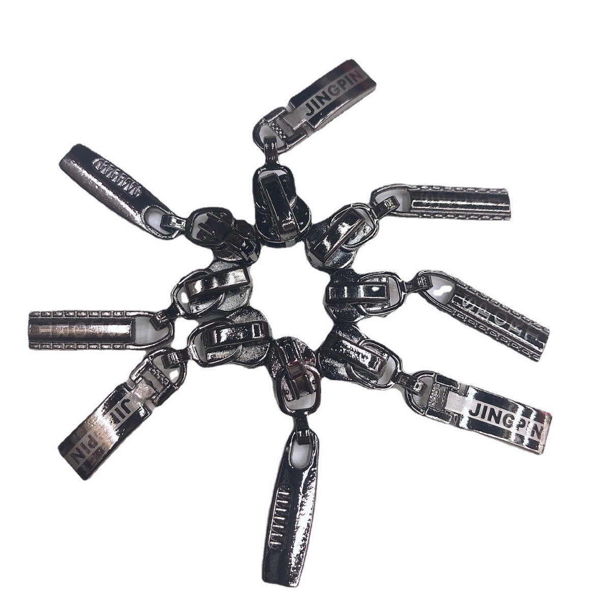 厂家现货批发3号枪黑高端拉链头服装外套包包尼龙树脂金属拉头