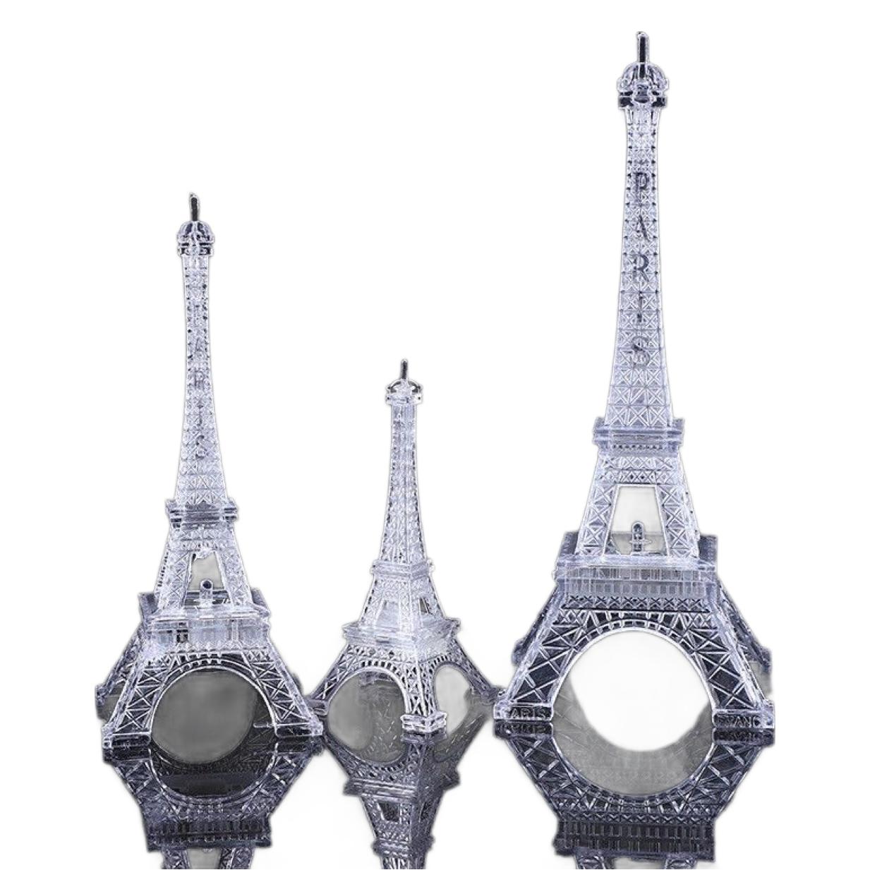 Romantic seven-color glittering Paris Eiffel Tower night light decoration, creative birthday gift, glowing model street stall Item Picture
