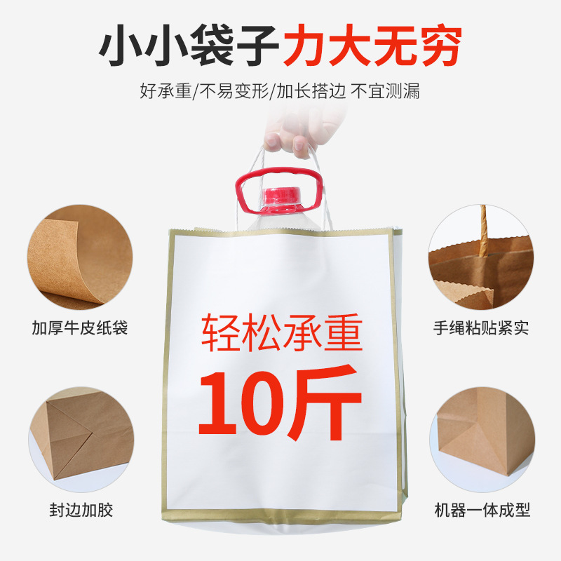 Customized kraft paper bags, handbags, clothing store gifts, high-appearation-level packaging bags, thickened food delivery bags, wholesale Application Scenario