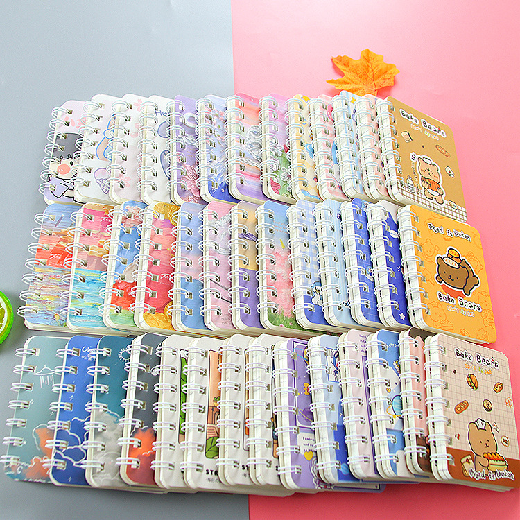 Oil Painting Landscape A7 Coil This Cute Stationery Student Diary Mini Portable Office Notepad Notepad details Picture