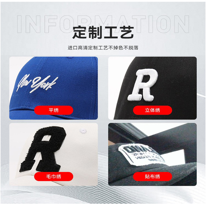 Cotton Hat Custom Logo New Embroidered Baseball Cap Sports Outdoor Cap Visor Advertising Cap Wholesale details Picture