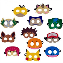 Children's Pokemon felt mask Wholesale Pikachu dress up Halloween party mask felt eye mask