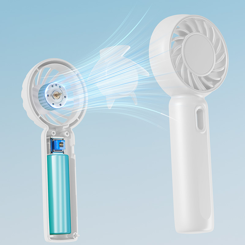 New outdoor handheld fan, portable, silent, office, student desktop mini fan, gift logo