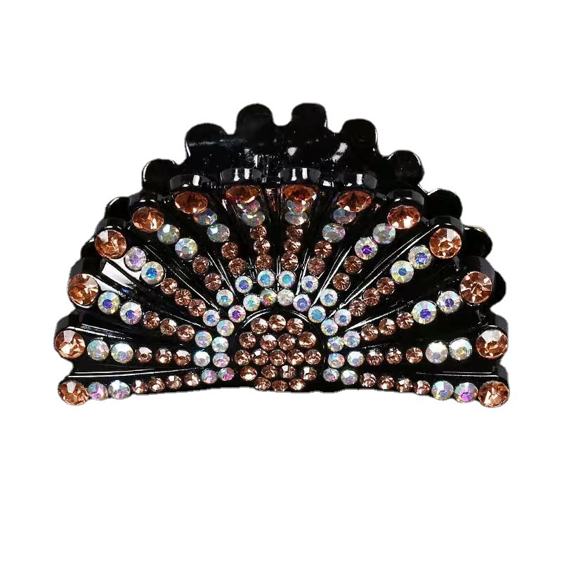 Korean large-sized hair accessories, hair clips, women's back head hair grippers, hair clips, rhinestone hair flower headwear, shark clips Item Picture