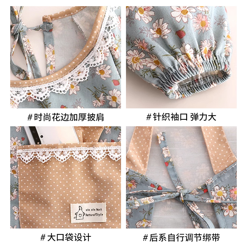 冰袖/围裙/围裙女士无袖公主/围裙女士无袖韩版/劳保用品细节图
