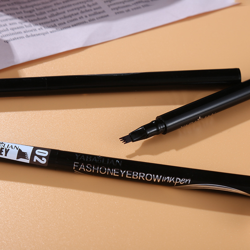 Yabolian Foreign Trade Lasting Non-Decolorization, Sweat Proof And Waterproof Beginner Four Cross Head Eyeliner Wholesale Makeup Eyebrow Pencil details Picture