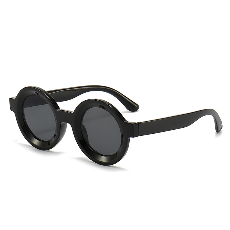 New cross-border fashionable round concave wide-leg sunglasses, retro style for men and women, trendy foreign trade Specification image