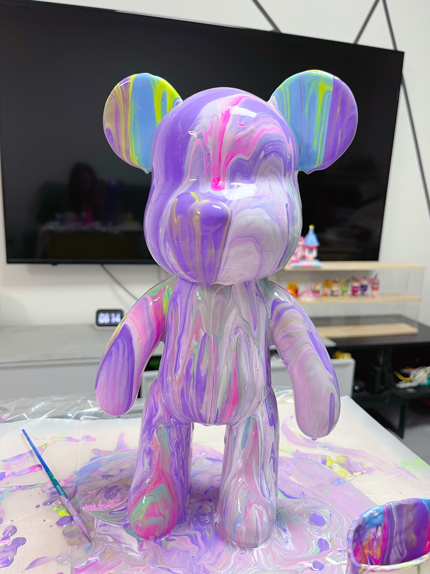 Net Celebrity Fluid Bear Violence Bear Handmade Diy Dolls Niche High-End Couple Birthday Gift To Female Girlfriends Specification drawing