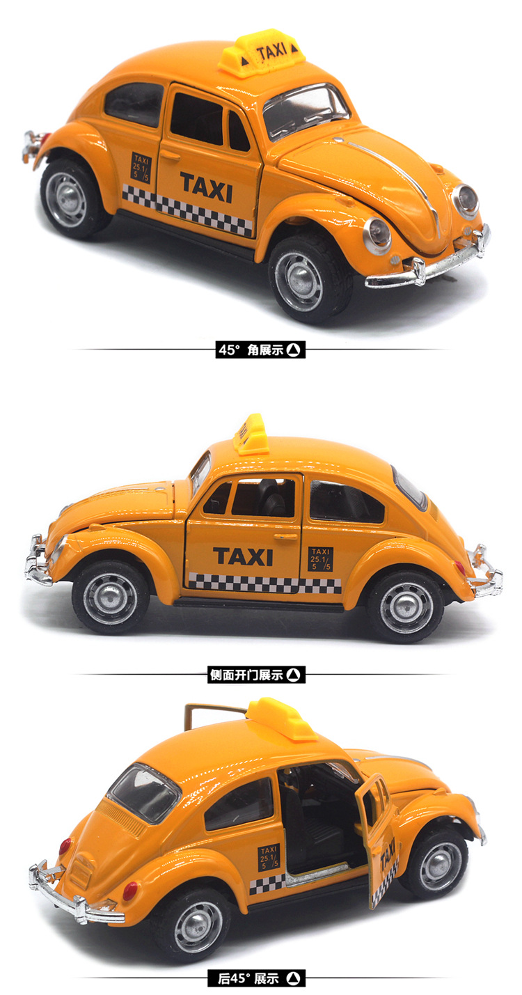 1:32 alloy beetle classic car model, police car, taxi, racing car, and Rebound car model are selling well on Amazon pic 17