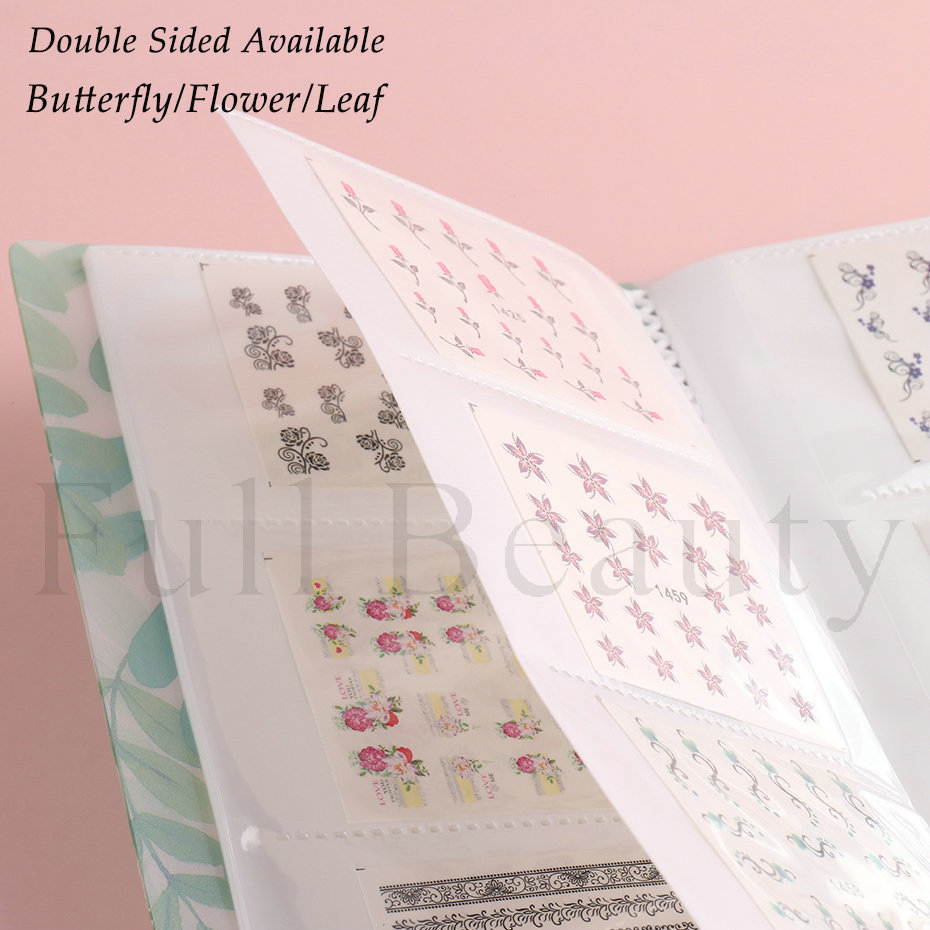shanilak Nail Sticker Storage Book, Nail sticker Display book, Ins-style butterfly flower leaf cover, nail tool storage book, and other nail products Specification image