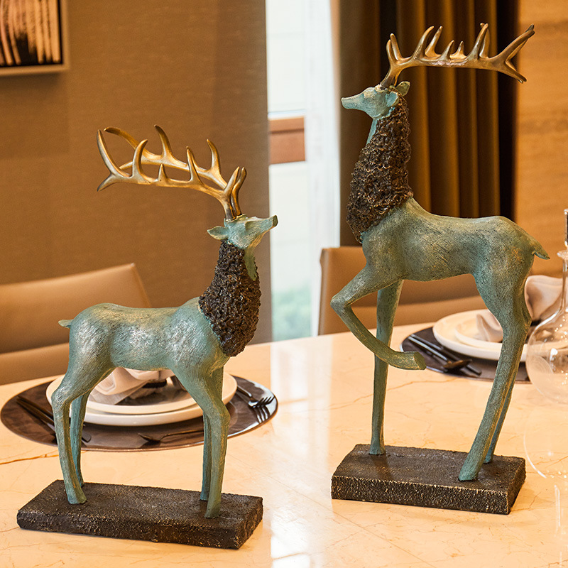 American-style elk ornaments, creative home living room TV cabinet, wine cabinet, soft furnishings, model room, housemoving gifts
