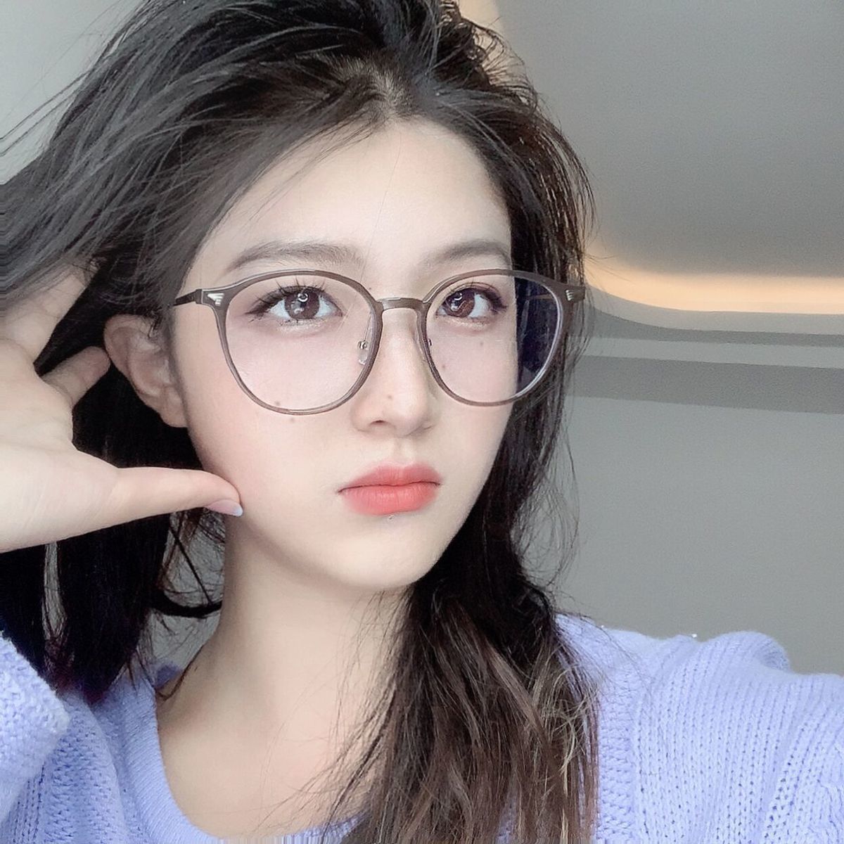 同款专业配眼镜框女显白冷小红书可防蓝光眼镜男配镜茶色素颜近视详情11