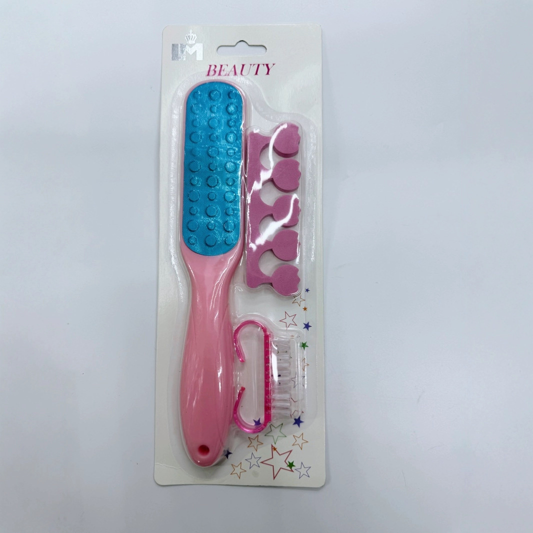 Cross-border best-selling stainless steel foot file, anti-slip handle, foot brush, foot grinder, for removing dead skin and calluses, foot file Specification image