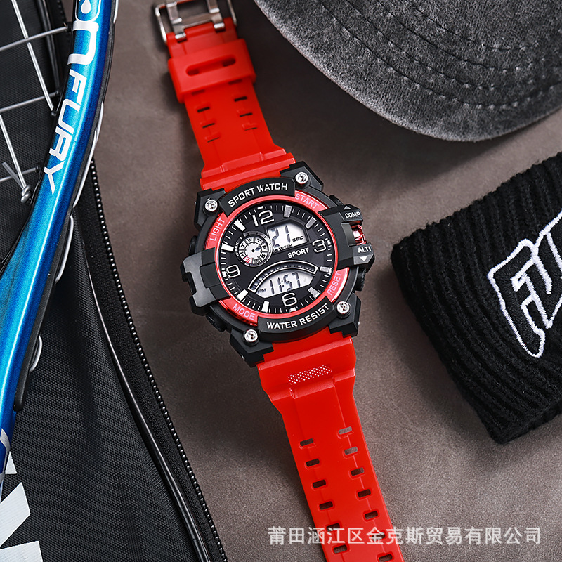 工厂直销跨境爆款运动多功能电子手表户外时尚潮流男女学生闹钟表详情图4
