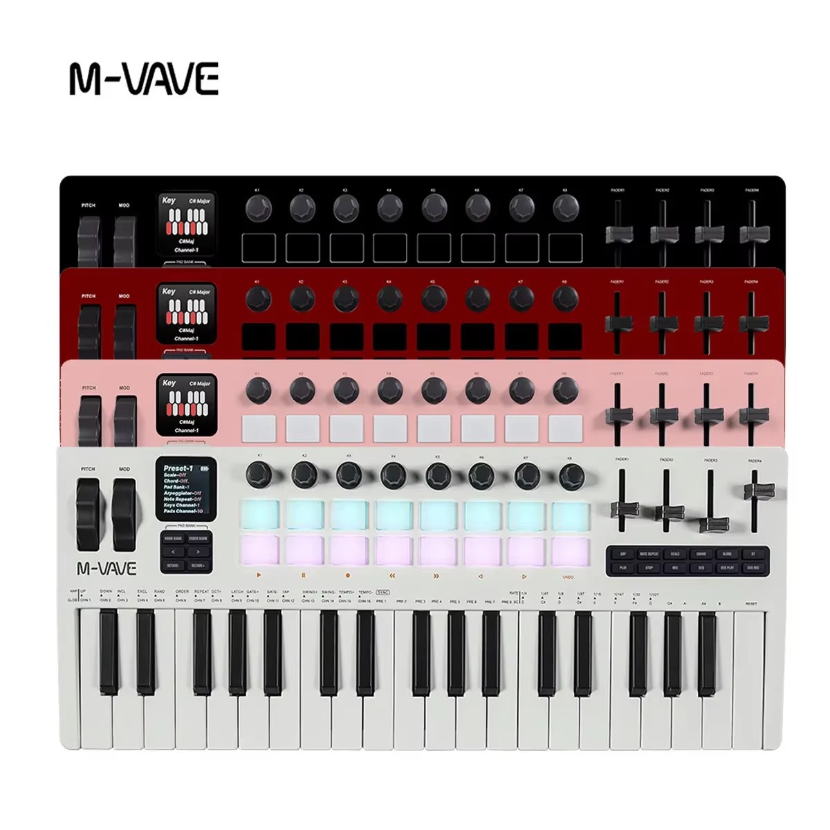 37键MIDI键盘合成器移动便携制作电音编曲键盘控制器可充电打击垫