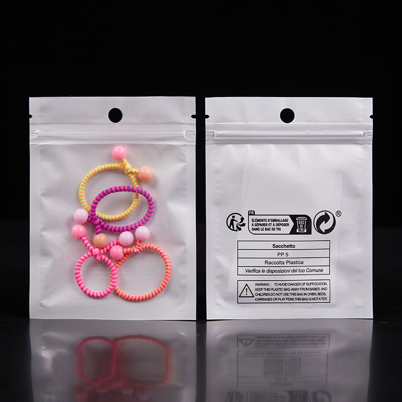 Cross-border environmental protection logo packaging bags, printed shein pearlescent bags, TEMU anti-suffocation labels, PP5 self-sealing bags details Picture