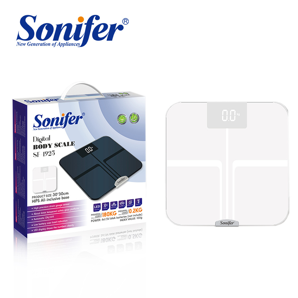 Sonifer 蓝牙家用数码玻璃电子体脂秤 Body Scale SF-1925