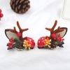 New Christmas style deer antler hairpins, simulated deer ears, berries, pinecones, elk headwear, adult and children duckbill clips details Picture