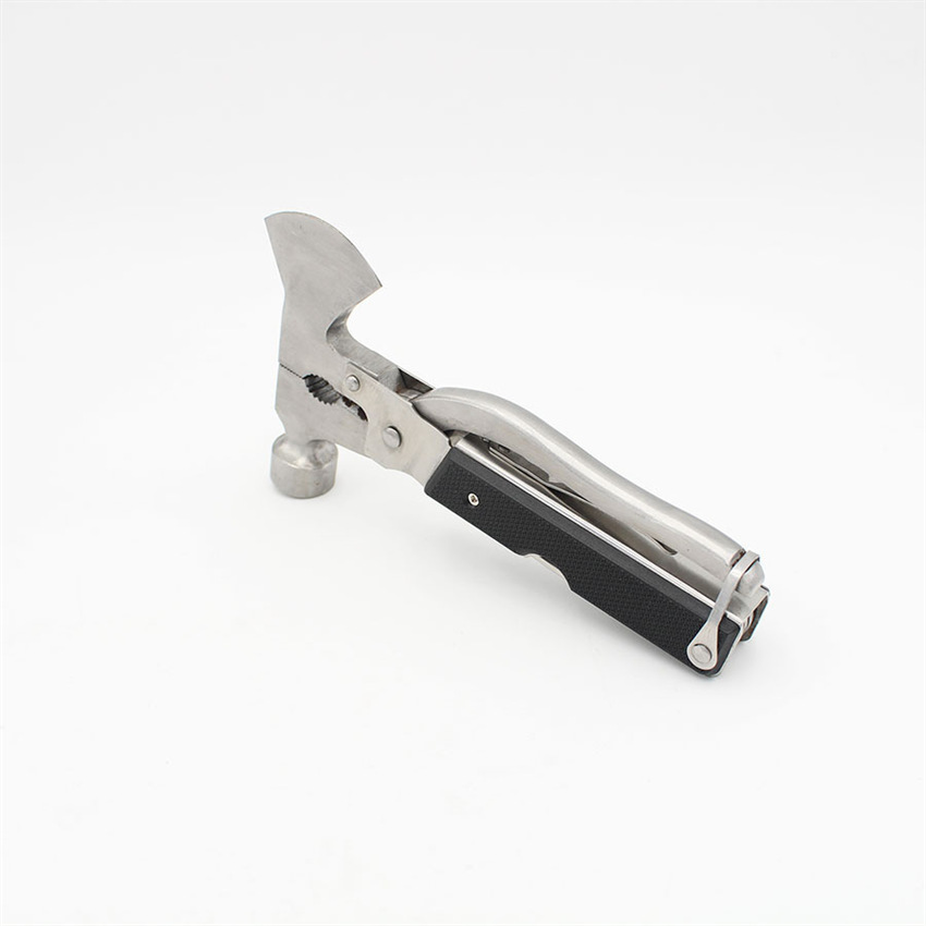 Stock black rubber handle axe-type car multi-function rescue hammer Stainless steel multi-purpose hammer car safety hammer Application Scenario
