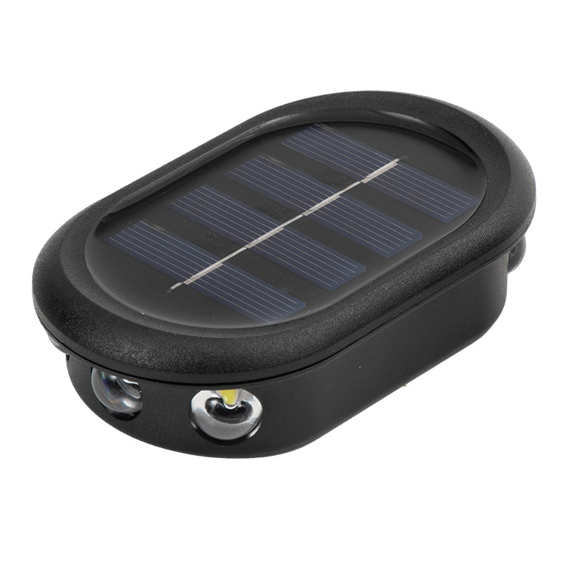 Solar outdoor wall-washing light, garden light, 6led elliptical high-brightness convex mirror light, terrace staircase railing decorative landscape