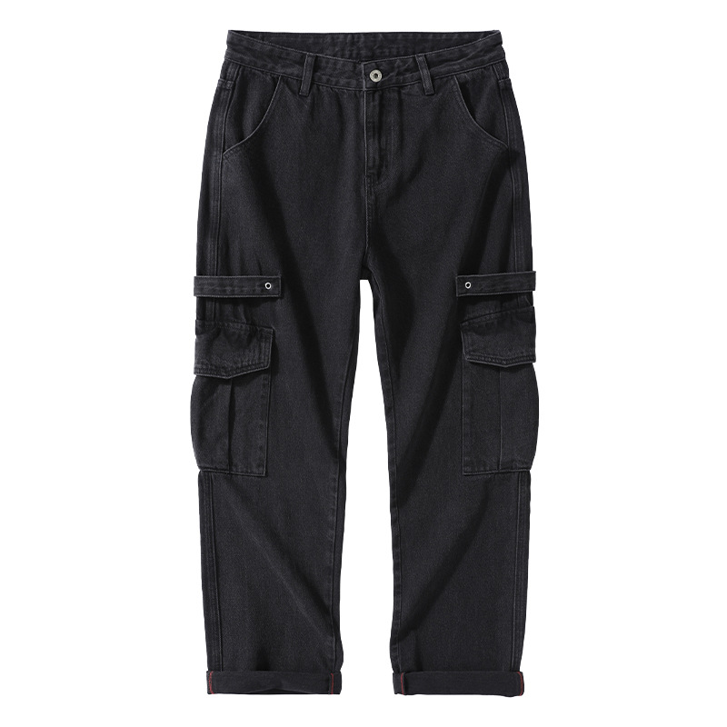 Fengshe Men's Wear /2025 Autumn/Winter New Loose wide-leg American high street non-elastic workwear jeans for men Item Picture