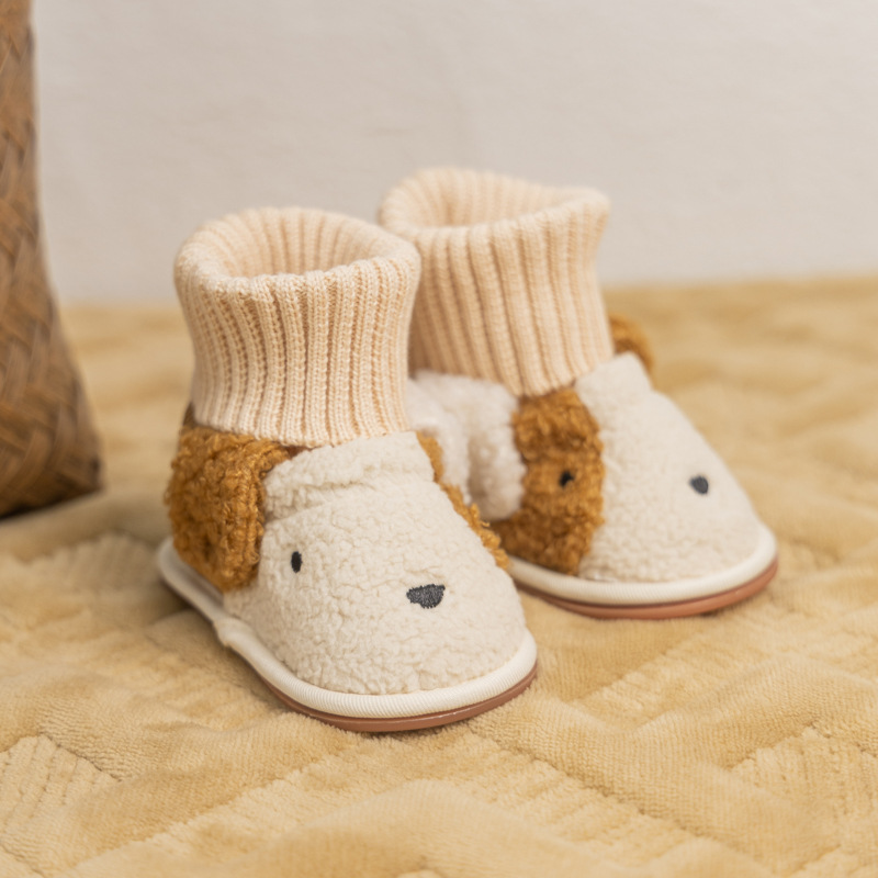跨境爆款学步鞋秋冬婴儿鞋袜保暖防滑加绒0-1岁宝宝鞋 baby shoes