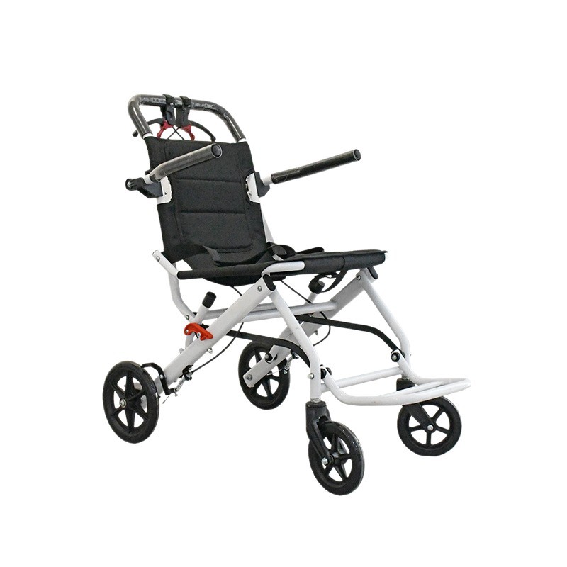 Cross-border exclusive portable aircraft wheelchair, foldable mobility tool for the elderly and the disabled, manual walking wheelchair Item Picture